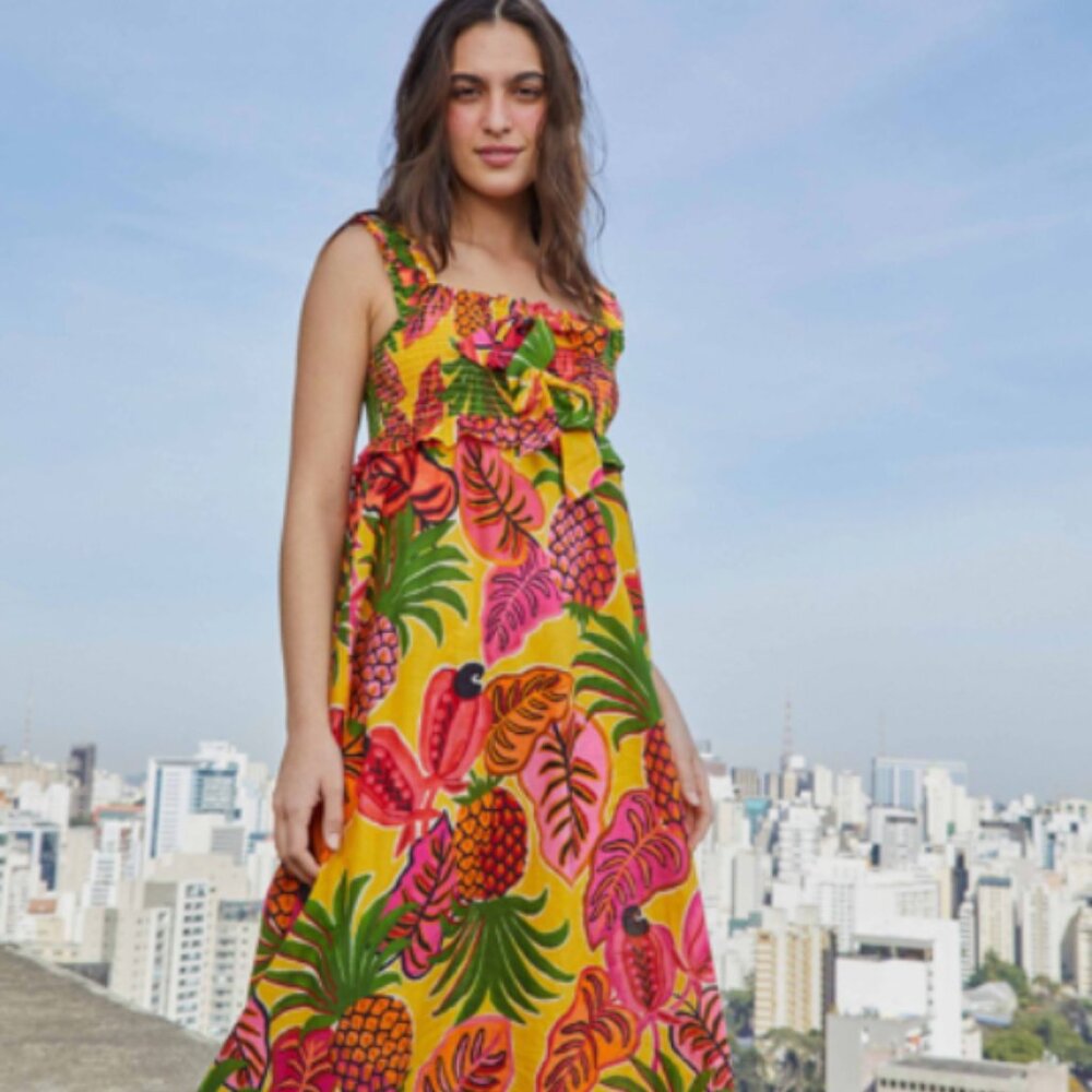 NWT Farm Rio Fruit Dream Dress M Maxi